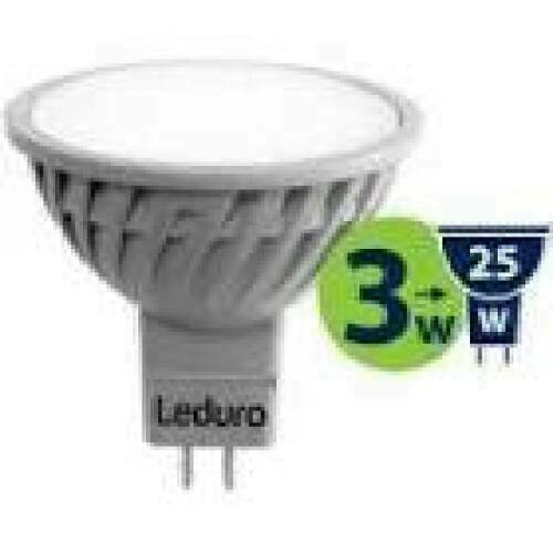 LEDURO LED spuldze MR16 GU5.3 3W 3000K 250lm matt