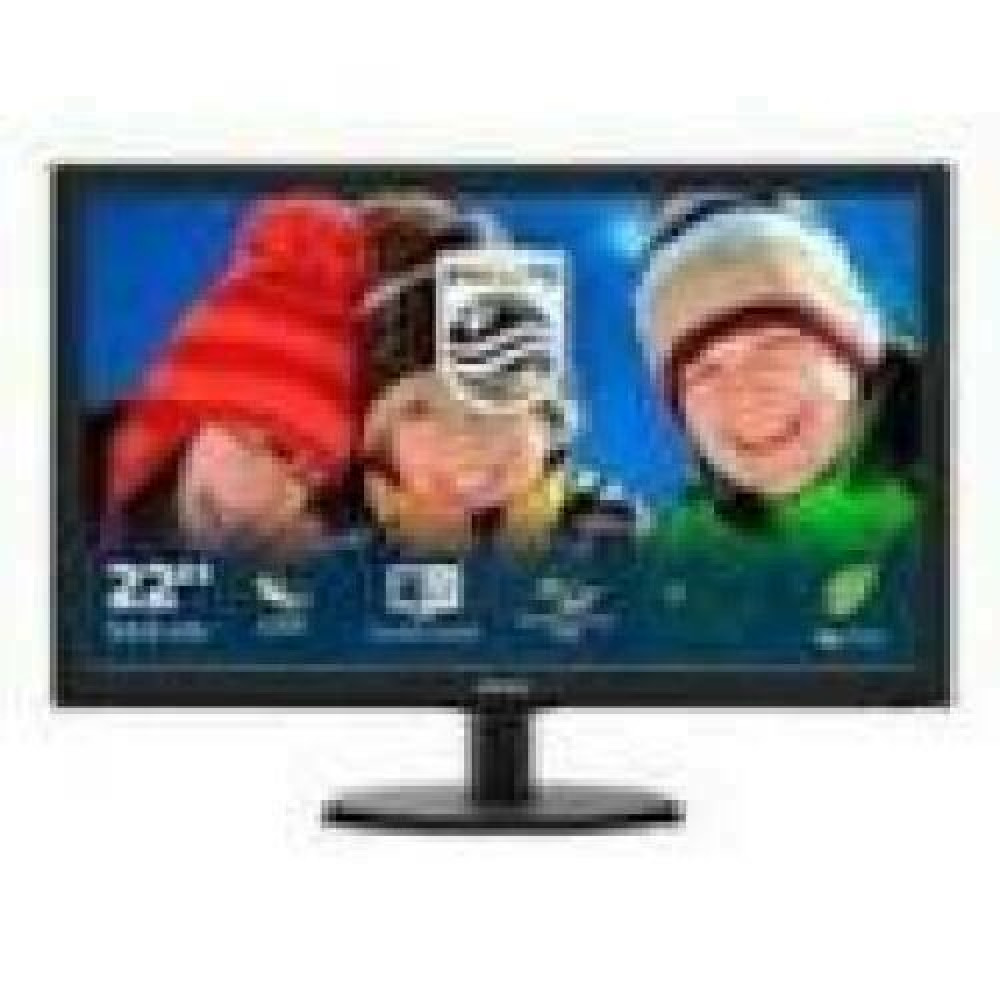PHILIPS 223V5LSB 21.5inch TN LED 16/9 VGA DVI 1920x1080 250cd/m2 10M 1 5ms black