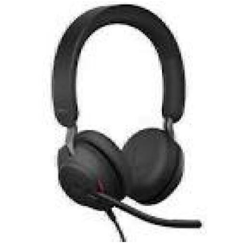 JABRA Evolve2 40 SE MS Stereo Headset on-ear wired USB-C noise isolating Certified for Microsoft Teams