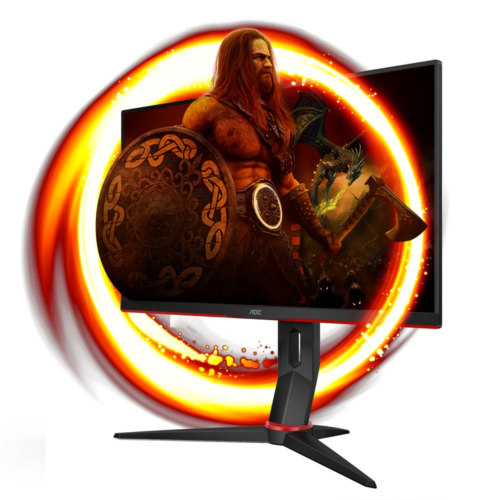 AOC 24G2SU/BK 23.8inch VA FHD 165Hz 350cd/m2 1ms HDMIx2 DP USB3.1x4 PIVOT Speakers