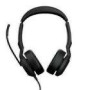 JABRA Evolve2 50 MS Stereo Headset on-ear Bluetooth wired active noise cancelling USB-A black Zoom Certified Certified for MS Te