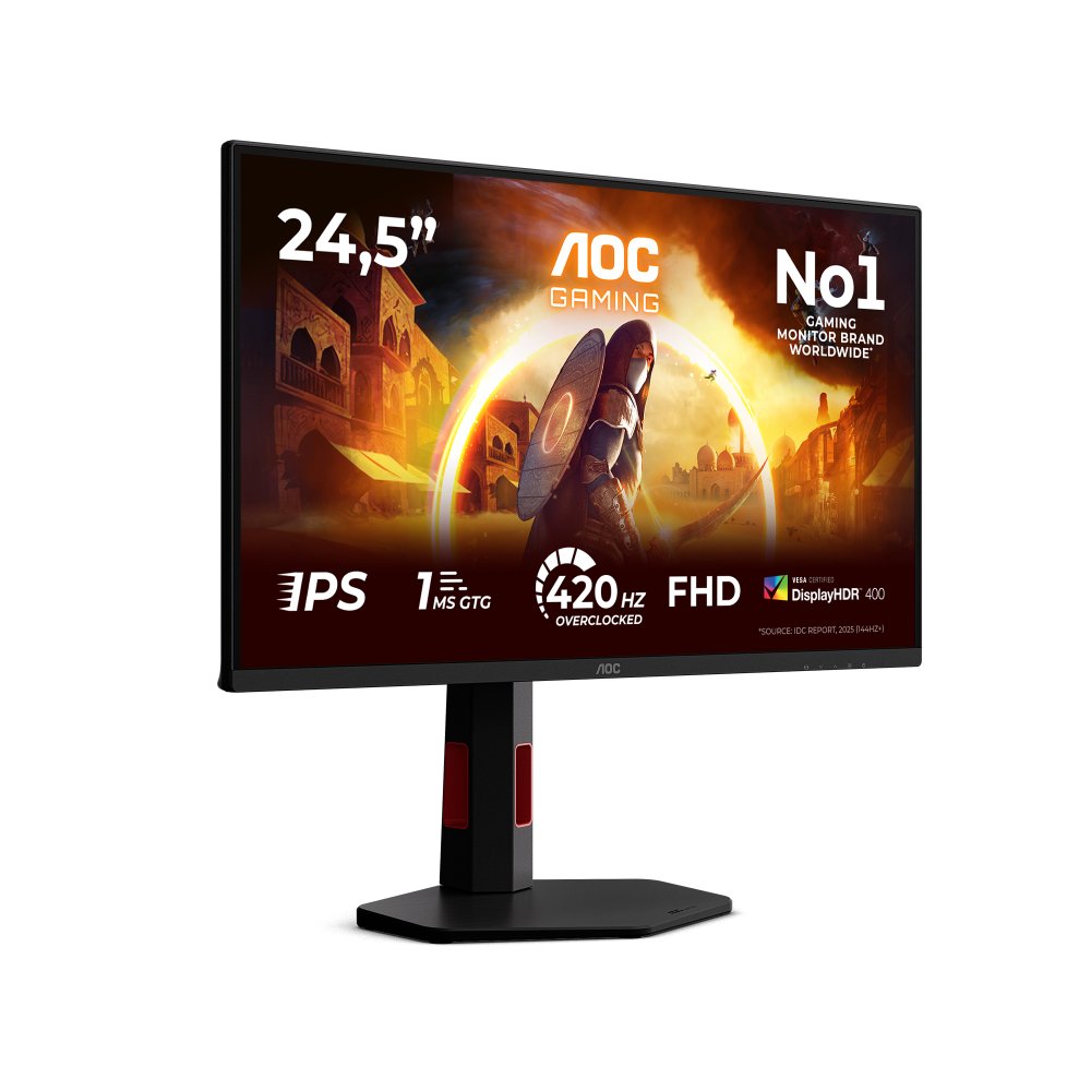 AOC 25G4KUR 24.5inch 1920x1080 Fast IPS Flat H/A 130MM 400Hz USB HUB DP HDMI 400cd/m2