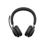 JABRA Evolve2 65 UC Stereo Headset on-ear Bluetooth wireless USB-A noise isolating black with charging stand