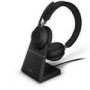 JABRA Evolve2 65 MS Stereo Headset on-ear Bluetooth wireless USB-C noise isolating black Certified for Microsoft Teams