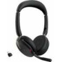 JABRA Evolve2 65 Flex MS Stereo Headset on-ear Bluetooth wireless active noise cancelling USB-C black Certified for Microsoft Te