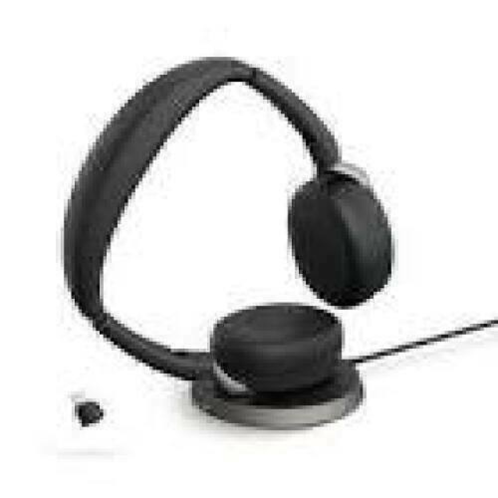 JABRA Evolve2 65 Flex MS Stereo Headset on-ear Bluetooth wireless active noise cancelling USB-A black Certified for Microsoft Te
