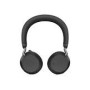 JABRA Evolve2 75 Headset on-ear Bluetooth wireless active noise cancelling USB-C noise isolating black Optimised for UC