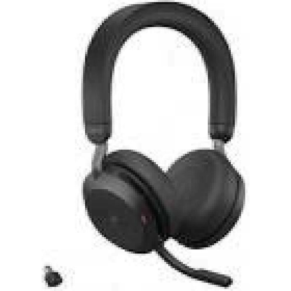 JABRA Evolve2 75 Headset on-ear Bluetooth wireless active noise cancelling USB-C noise isolating black Certified for Microsoft T