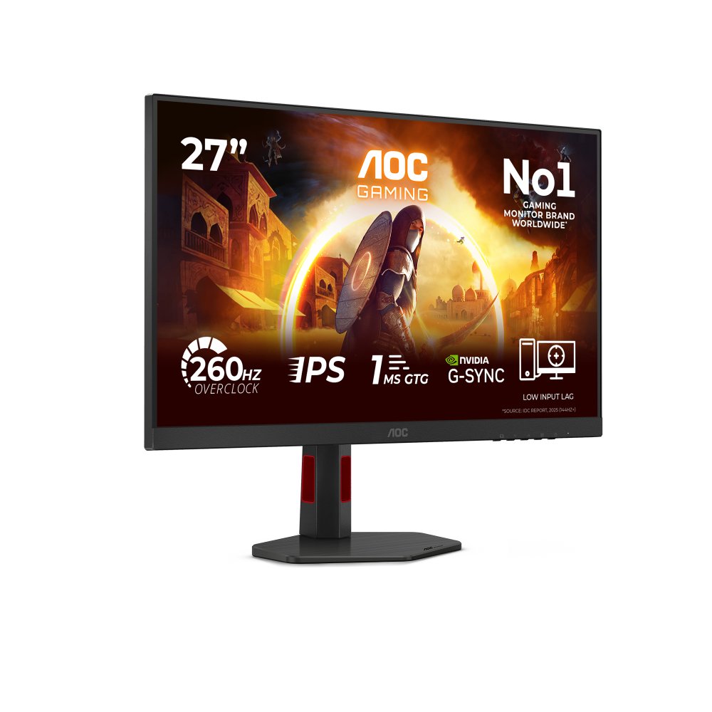 AOC 27G4ZR Gaming 27inch 16:9 Fast IPS 260Hz 1920x1080 HAS 130mm 2xHDMI 2.0 DP 1.4