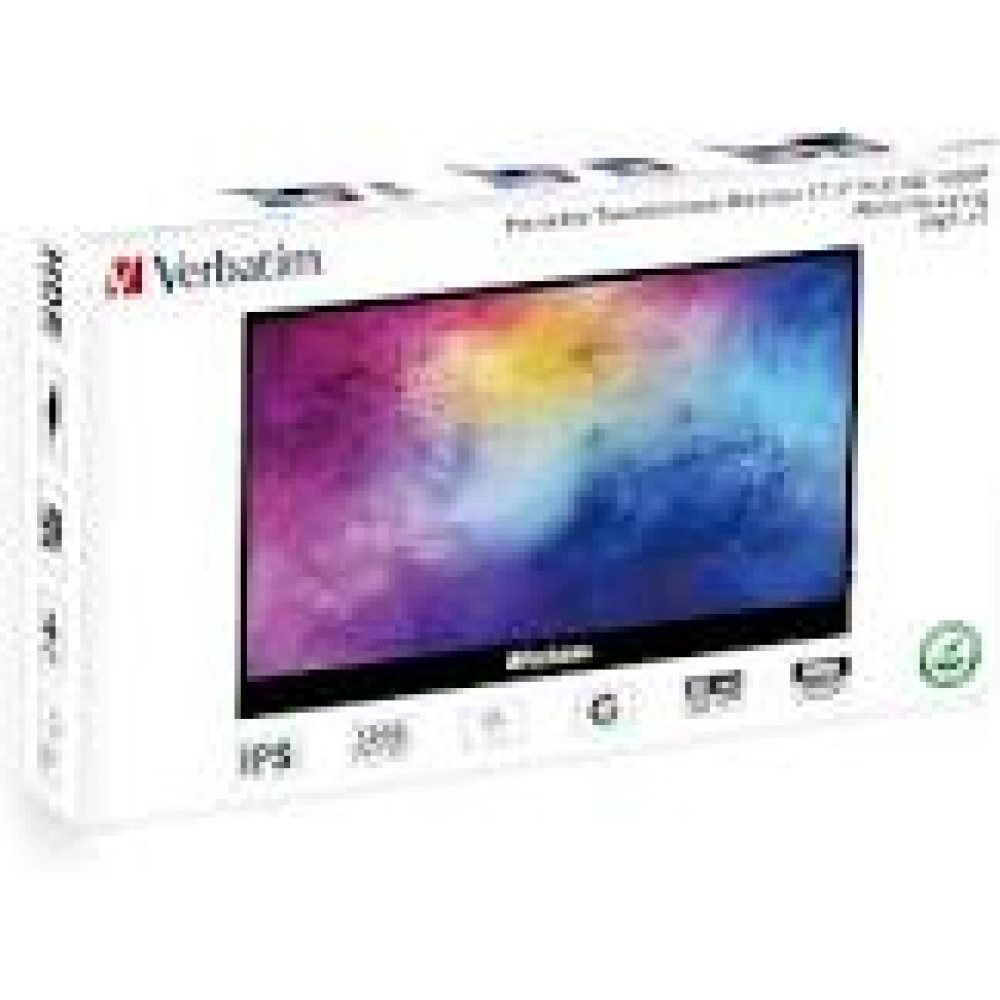 VERBATIM PMT-17-4K Portable Touchscreen Monitor 17.3inch 4K Ultra HD Metal Housing     