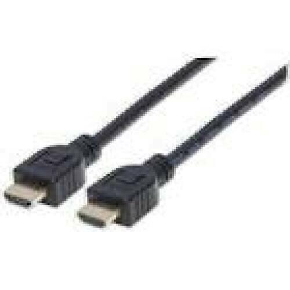 MANHATTAN In-wall CL3 High Speed HDMI Cable with Ethernet HEC ARC 3D 4K60Hz In-wall Rated HDMI Male to Male Shielded Black 10m 33ft.