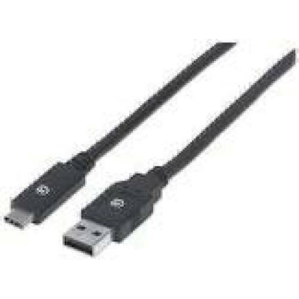 MANHATTAN USB 3.1 Gen 1 Device Cable 2m Type-C Male to Type-C Male 5 Gbps Black