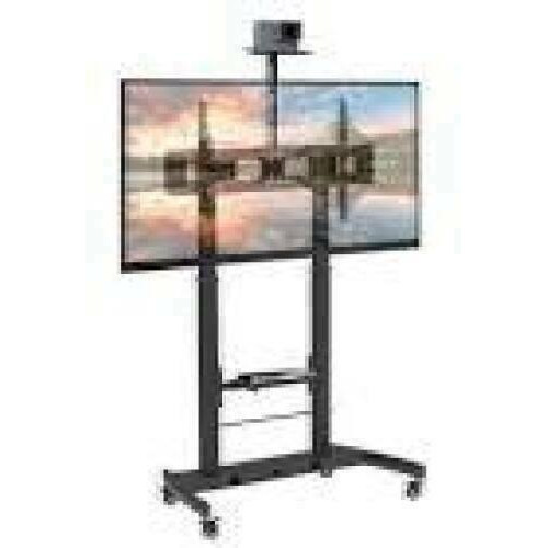 TECHLY Floor Stand Height Adjustable 2 Shelves LCD / LED 52-110inch