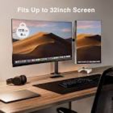 TECHLY Desk Stand for 2 Monitors with Clamp 13-32inch
