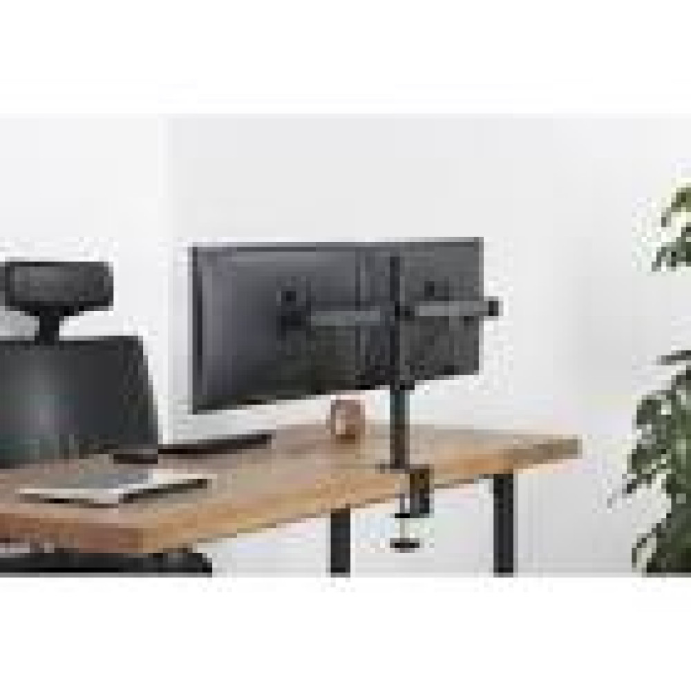 TECHLY Desk Stand for 2 Monitors with Clamp 13-32inch