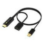 TECHLY HDMI to Displayport Converter Adapter with USB 4K 60Hz