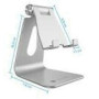 TECHLY Universal and Adjustable Desk Holder for Smartphone and Tablet