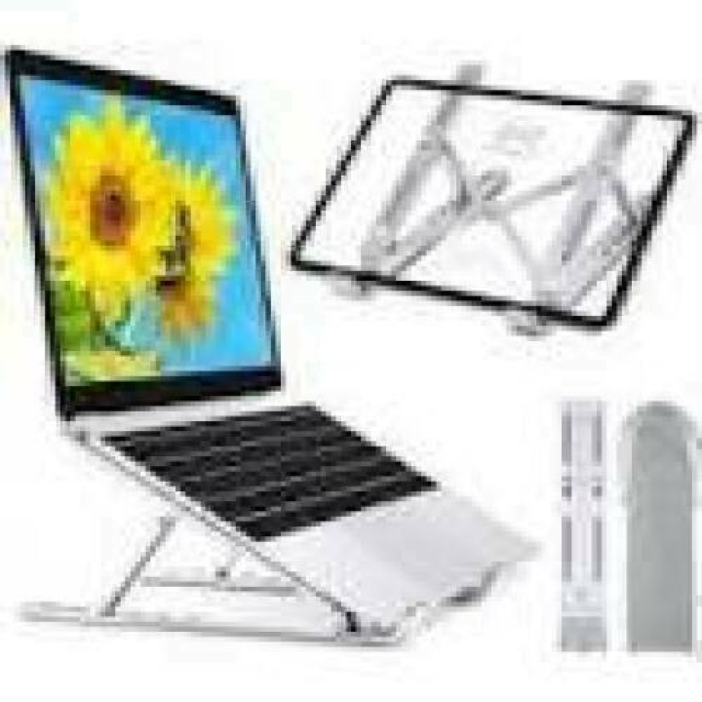 TECHLY Foldable Aluminum Stand for Notebook Tablet and Smartphone from 10inch to 16inch
