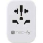 TECHLY Universal Travel Adapter 150 Countries 3 USB-A ports White
