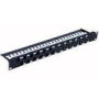 TECHLY UTP Patch Panel 24 Places RJ45 Cat.6A Inclined Output 1U Black