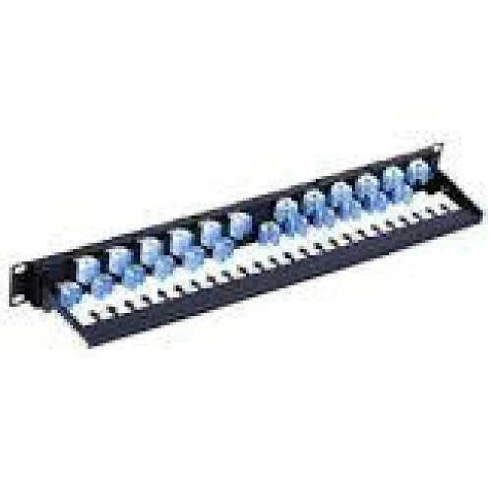 TECHLY UTP Patch Panel 24 Places RJ45 Cat.6A Inclined Output 1U Black
