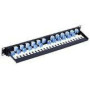TECHLY UTP Patch Panel 24 Places RJ45 Cat.6A Inclined Output 1U Black