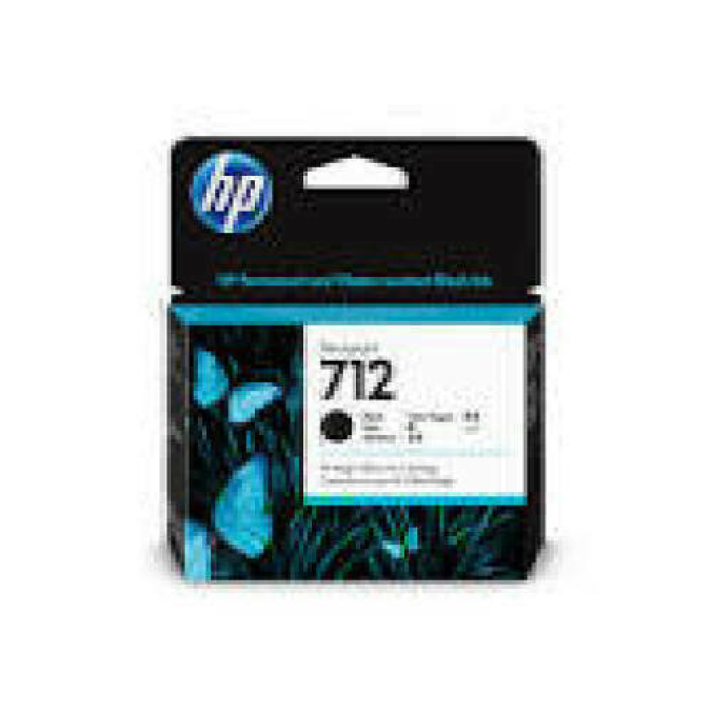 HP 712 38-ml Black DesignJet Ink Cartridge