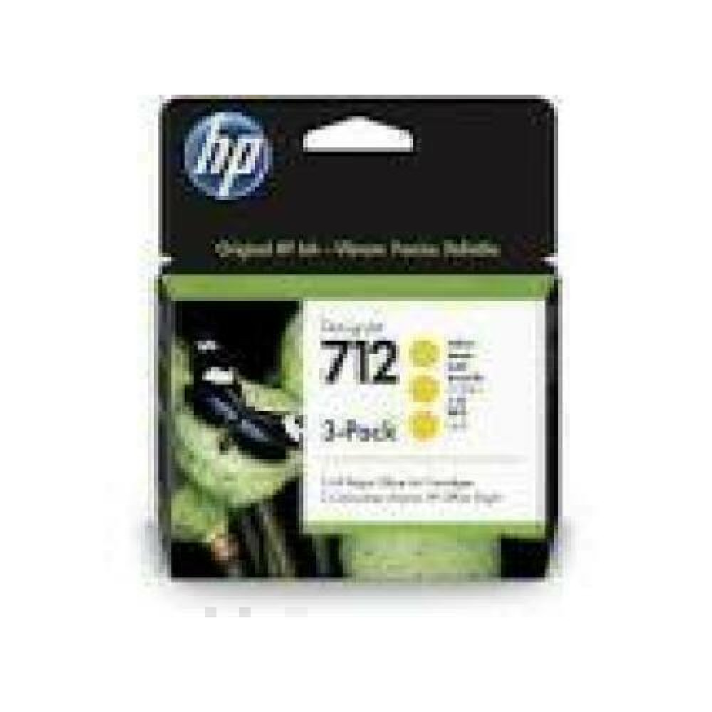 HP 712 3-Pack 29-ml Yellow DesignJet Ink Cartridge