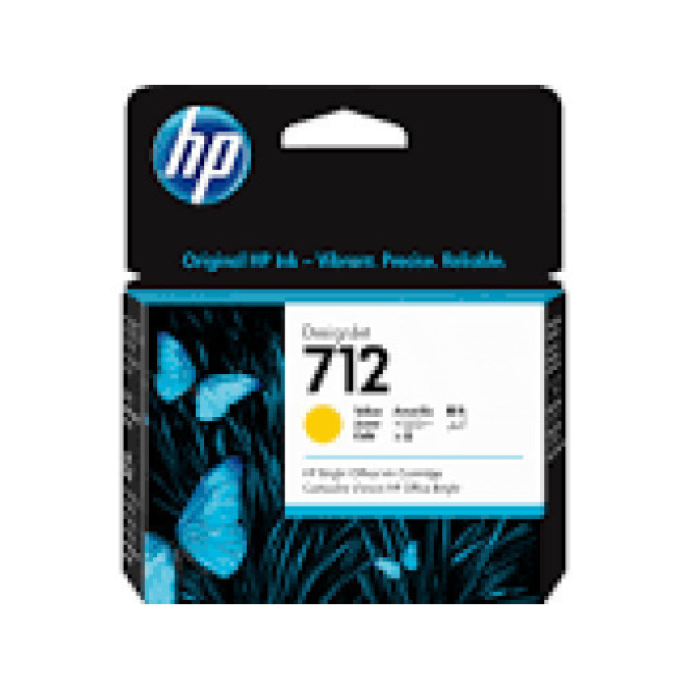 HP 712 3-Pack 29-ml Yellow DesignJet Ink Cartridge