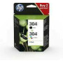 HP 304 2-Pack Black/Tri-color Original Ink Cartridges