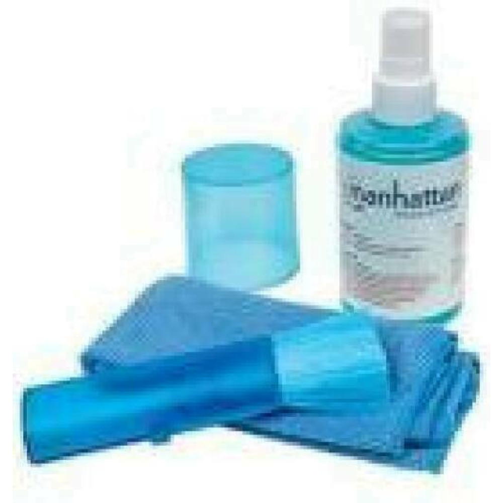 MANHATTAN LCD Cleaning Kit Alcohol-free Includes Cleaning Solution Brush and Microfiber Cloth