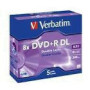 VERBATIM dual layer DVD+R 240 min. 9.4GB 8x 5-pack scratch resistant surface jewelcase