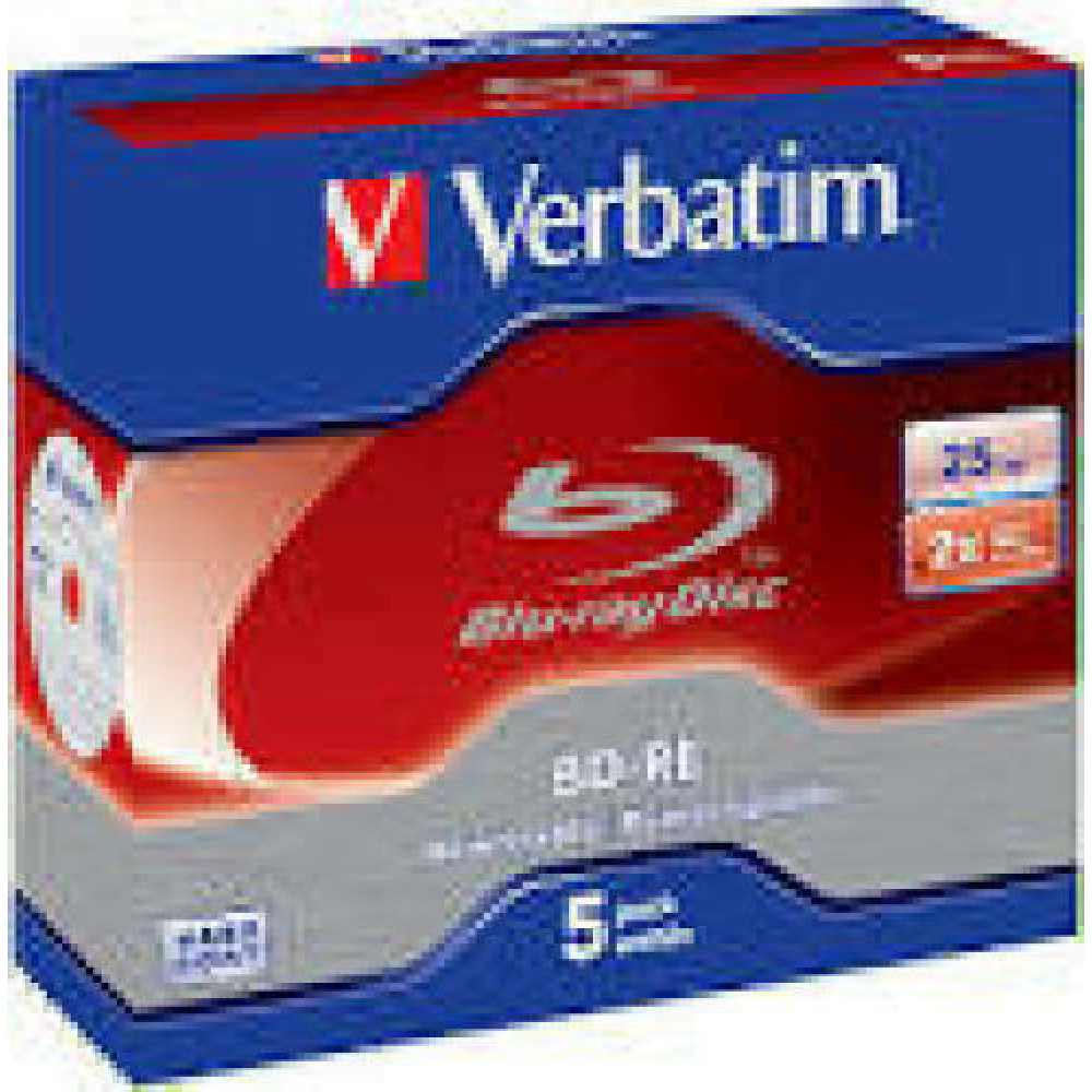 VERBATIM single layer BD-RE 25GB 1-2x 5-pack jewelcase