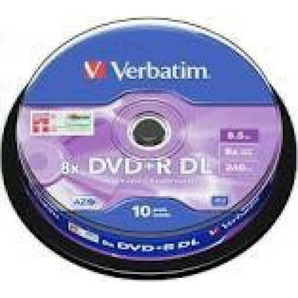 VERBATIM 43666 DVD+R DL Verbatim cake box 10 8.5GB 8x matte silver