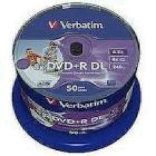 VERBATIM 50xDVD+R double layer 8.5GB 8x Spindel wide inkjet printable surface