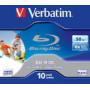 VERBATIM 43736 BluRay BD-R DL Verbatim jewel case 10 50GB 6x printable
