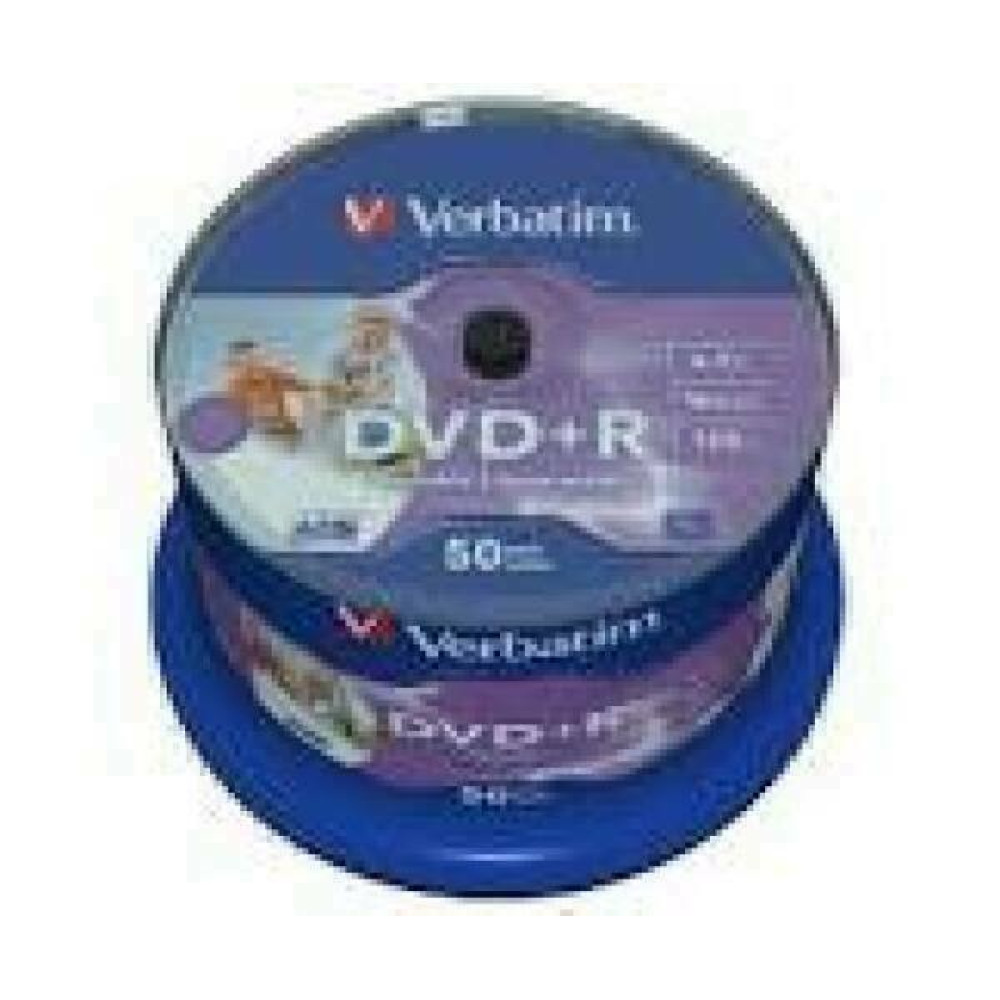 VERBATIM 50x DVD-R 4.7GB 16x Wide Inkjet Printable