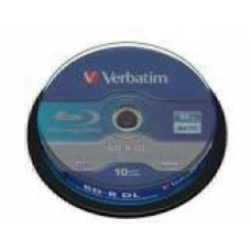 VERBATIM 10x BD-R Dual Layer 50GB 6X white blue surface hard coat Spindle