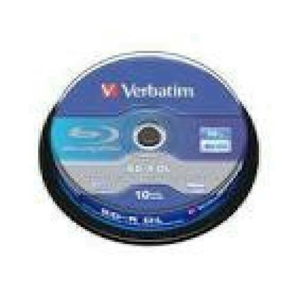 VERBATIM 10x BD-R Dual Layer 50GB 6X white blue surface hard coat Spindle