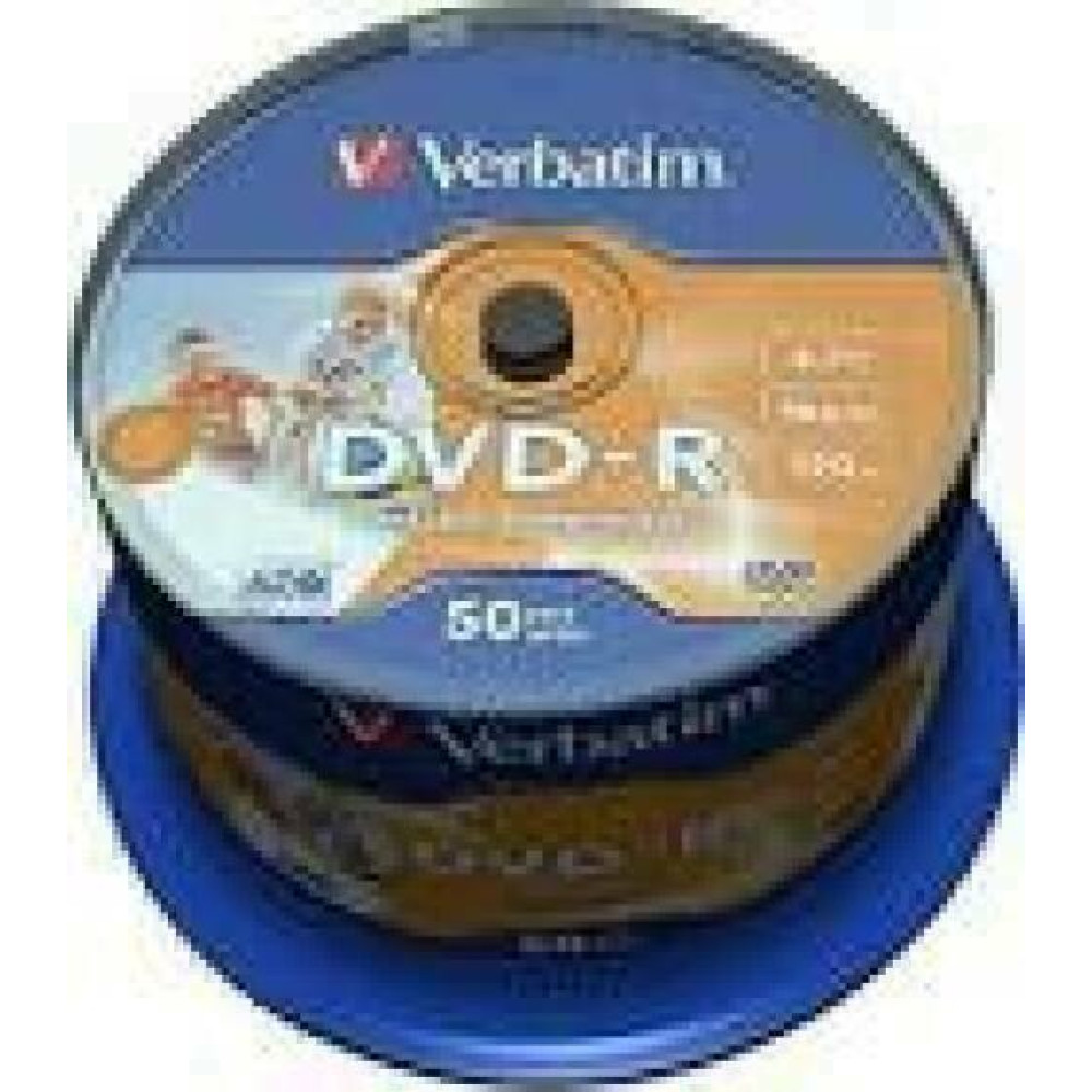 VERBATIM 50x DVD-R 4,7GB 16x printable wide surface