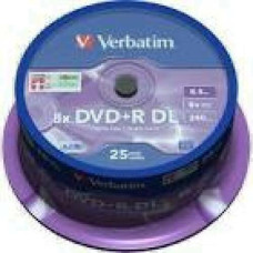 VERBATIM 43757 DVD+R DL Verbatim spindle 25 8,5GB 8x MATT SILVER
