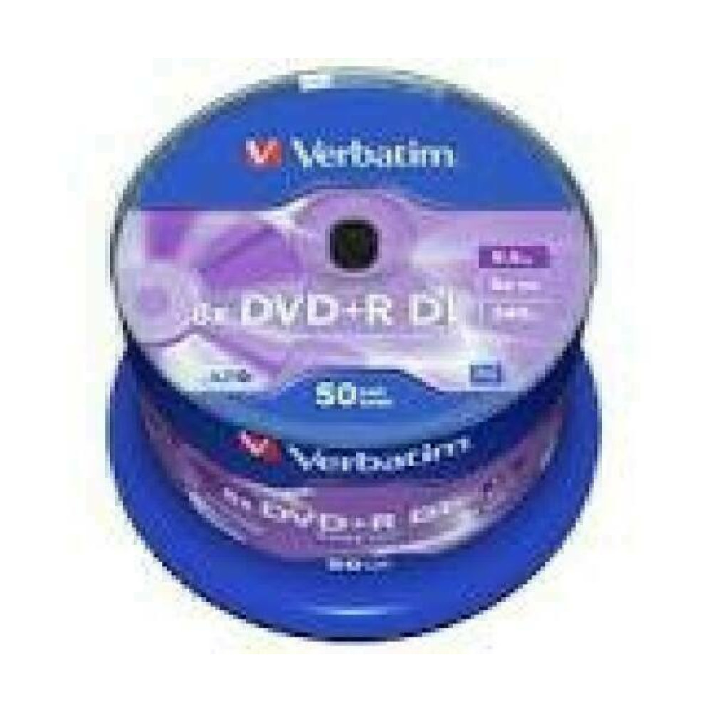 VERBATIM 43758 DVD+R DL Verbatim spindle 50 8.5GB 8x matt silver surface