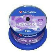 VERBATIM 43758 DVD+R DL Verbatim spindle 50 8.5GB 8x matt silver surface