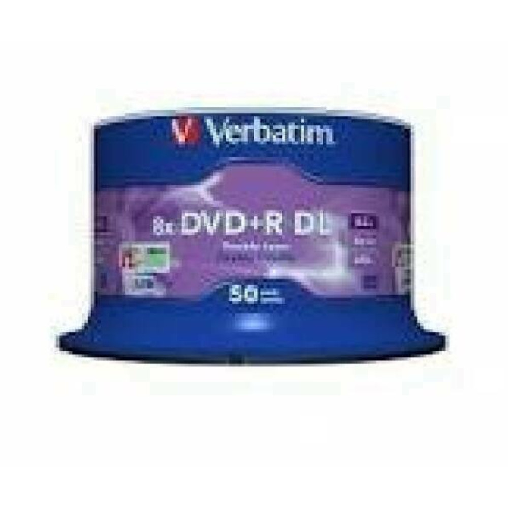 VERBATIM 43758 DVD+R DL Verbatim spindle 50 8.5GB 8x matt silver surface