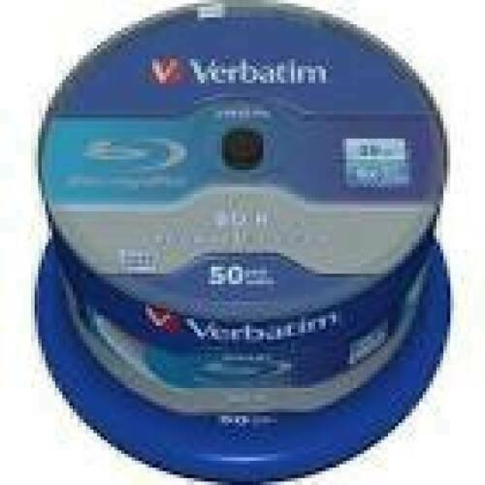 VERBATIM 43838 BluRay BD-R SL DATALIFE Verbatim Spindle 50 25GB 6x