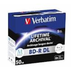 VERBATIM MDisc BD-R DL 6X 50GB 5 Pack Jewel Case