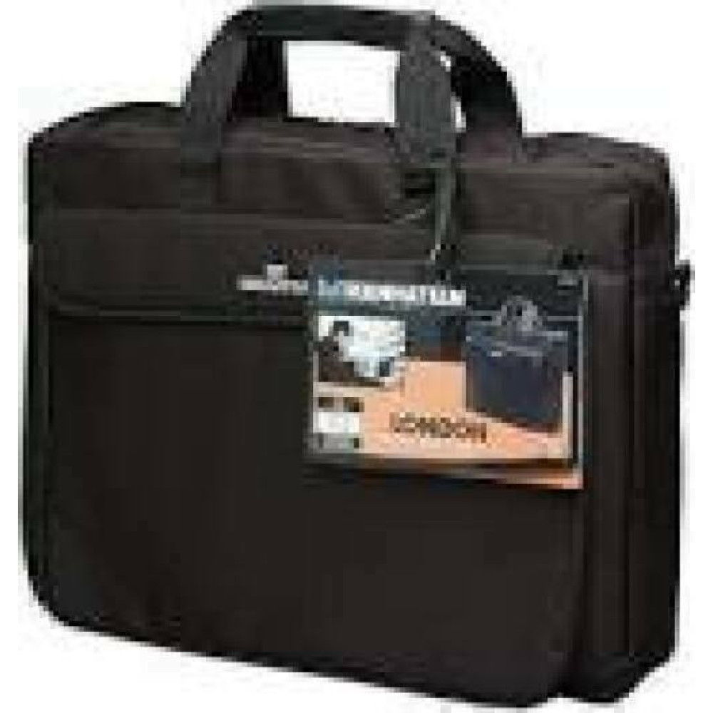 MANHATTAN London Notebook Briefcase Top Load Fits Most Widescreens Up To 15.6inch Black