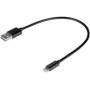 SANDBERG USB-Lightning MFI 0.2m Black