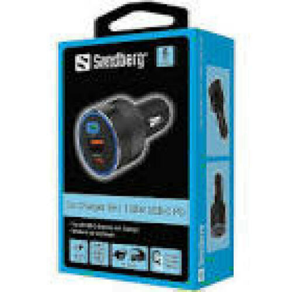 SANDBERG Car Charger 3in1 130W USB-C PD