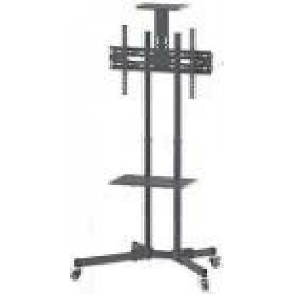 MANHATTAN Universal Multimedia TV Cart Economy Holds 37 inches to 70 inches TVs tilt removable camera and AV shelf black